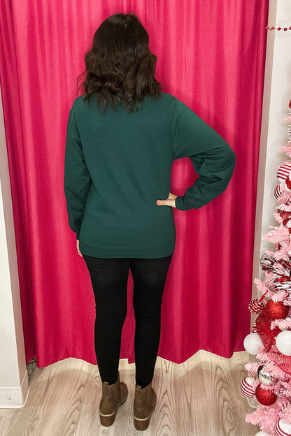 Glitter Tree Sweatshirt MISSY BASIC KNIT K Lane&