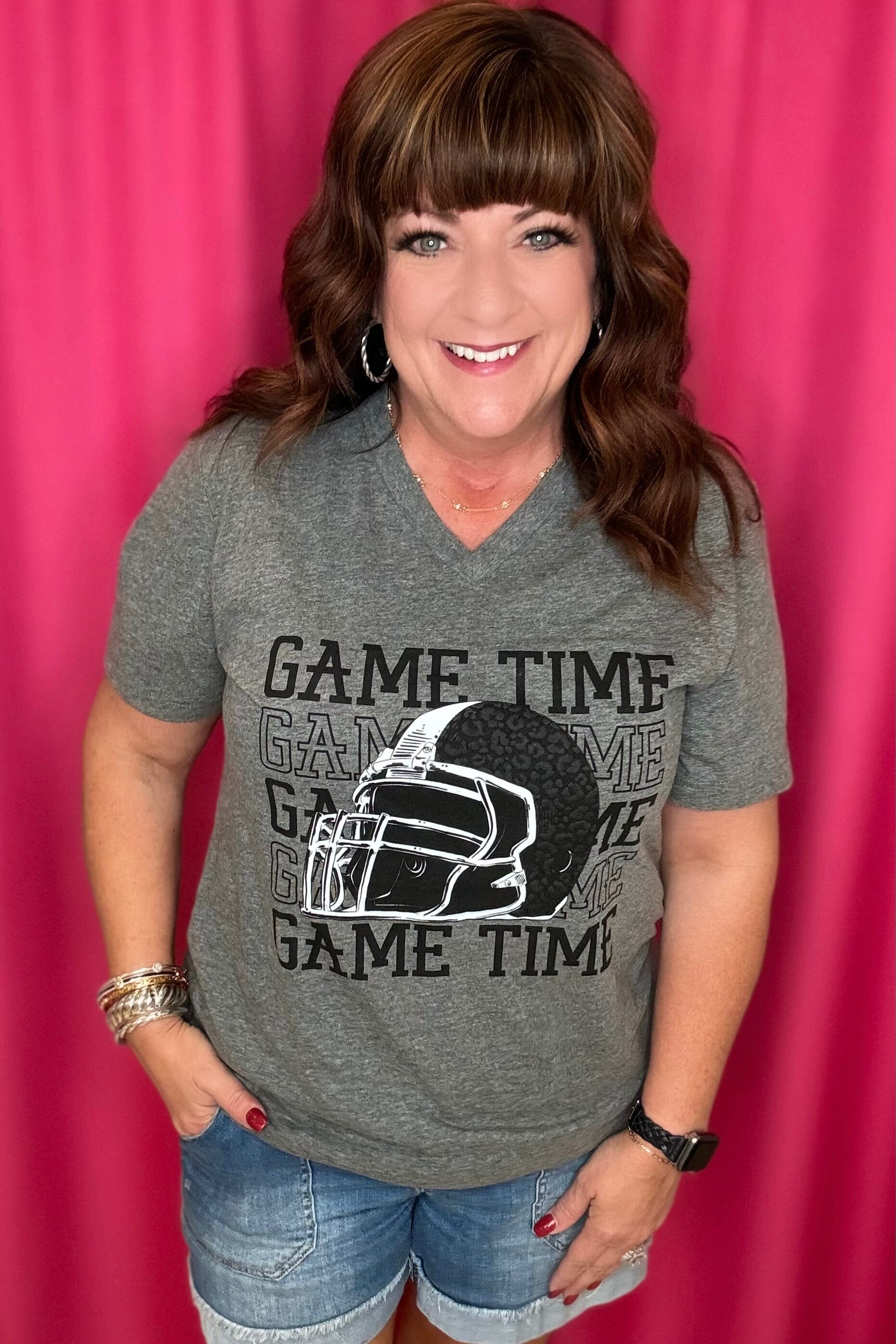 Game Time Helmet Tee MISSY BASIC KNIT SPIRITTOATEE 