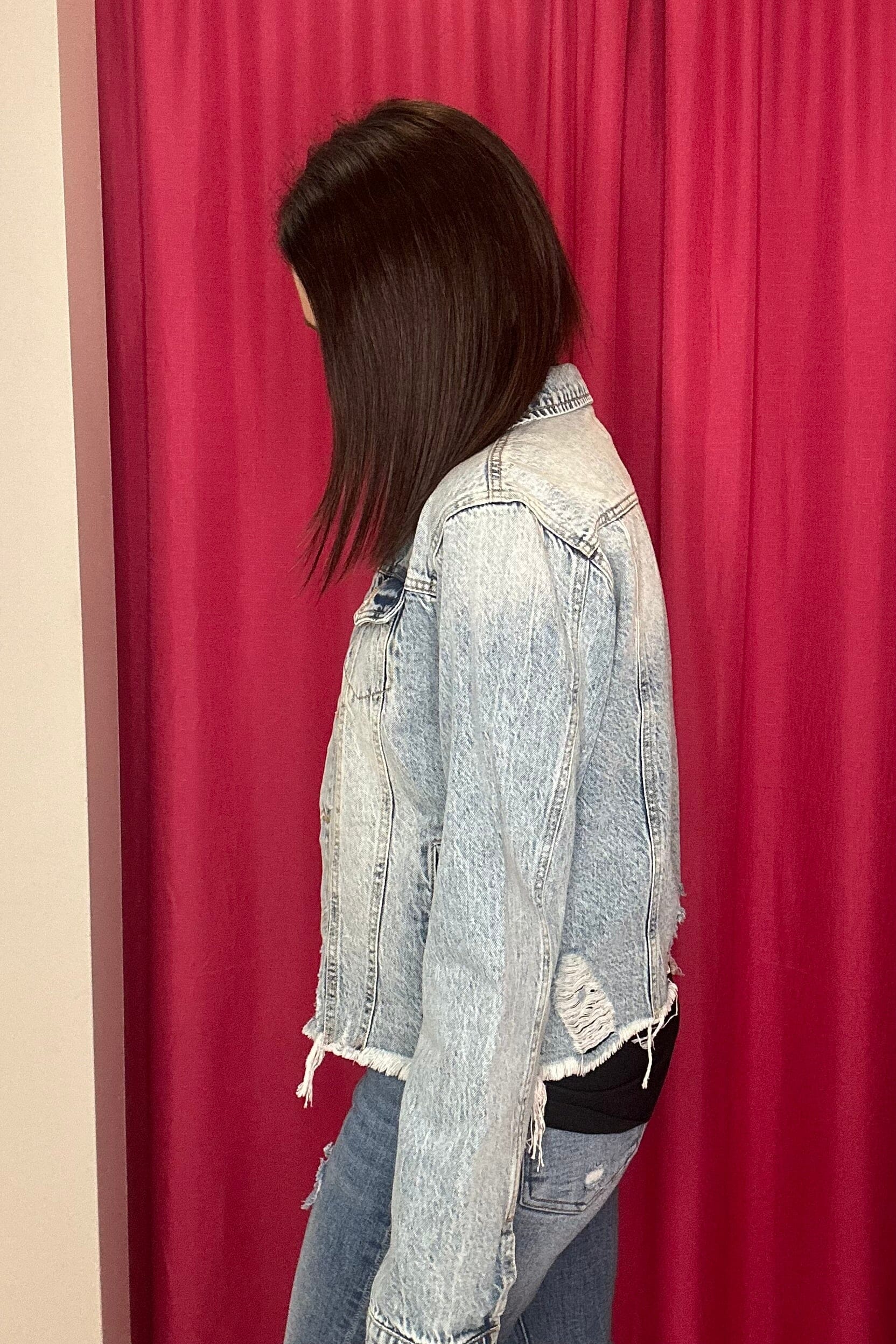 Distressed Denim Jacket JACKET BLUEAGE 