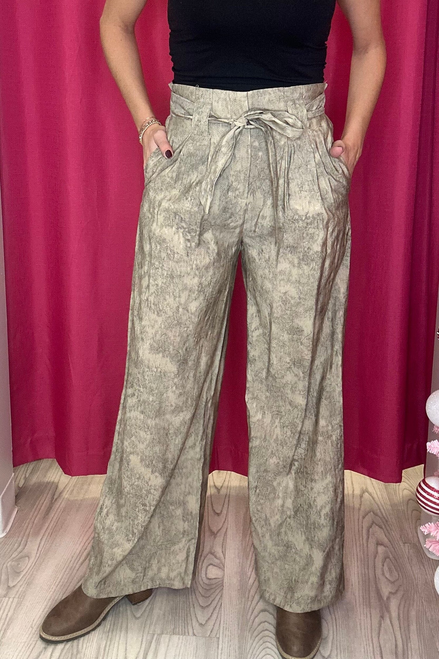 High Waist Wide Leg Snake Skin Pant BOTTOMS GLAM 