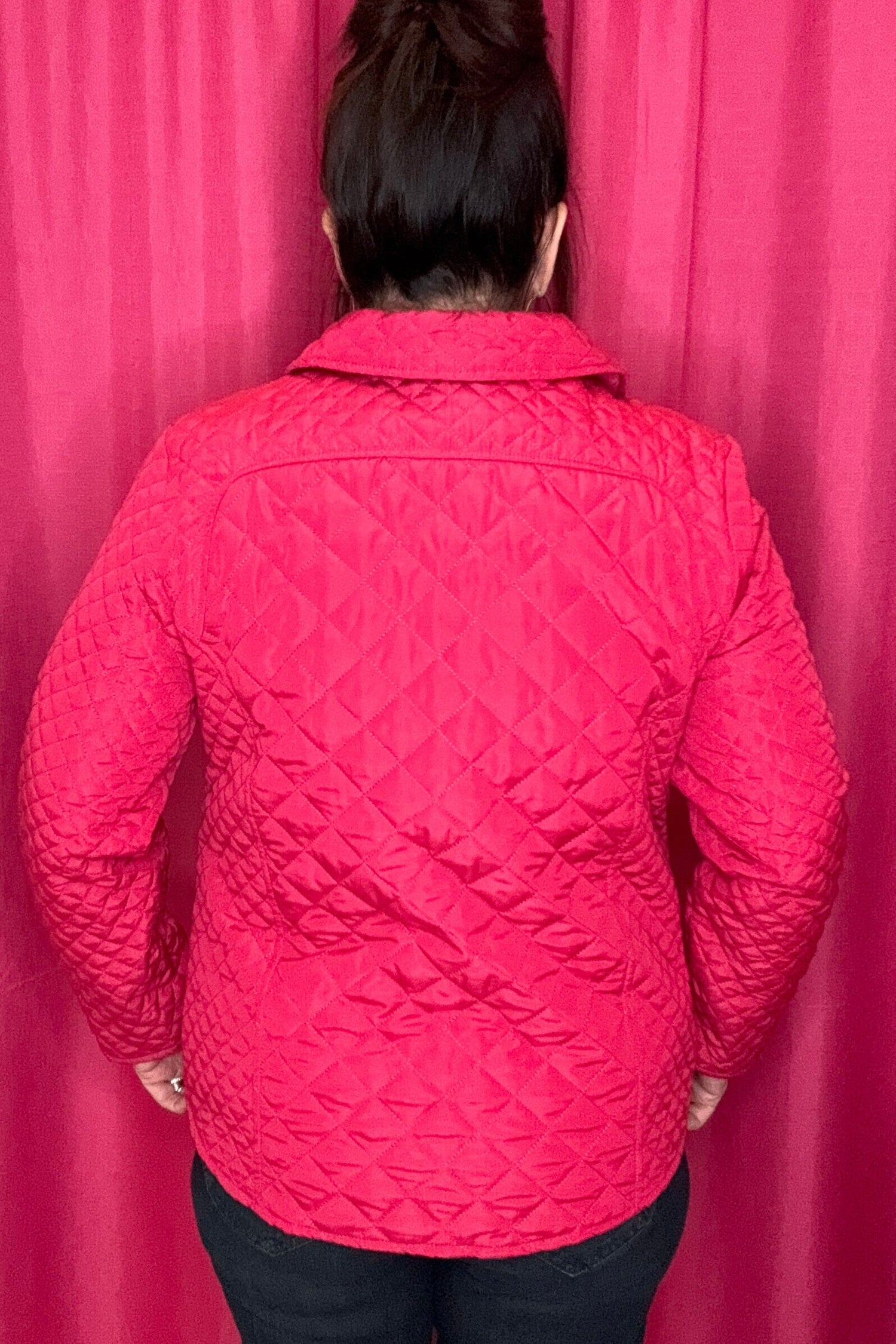 Quilted Zip Up Long Sleeve Jacket JACKET SOUTHERN LADY 