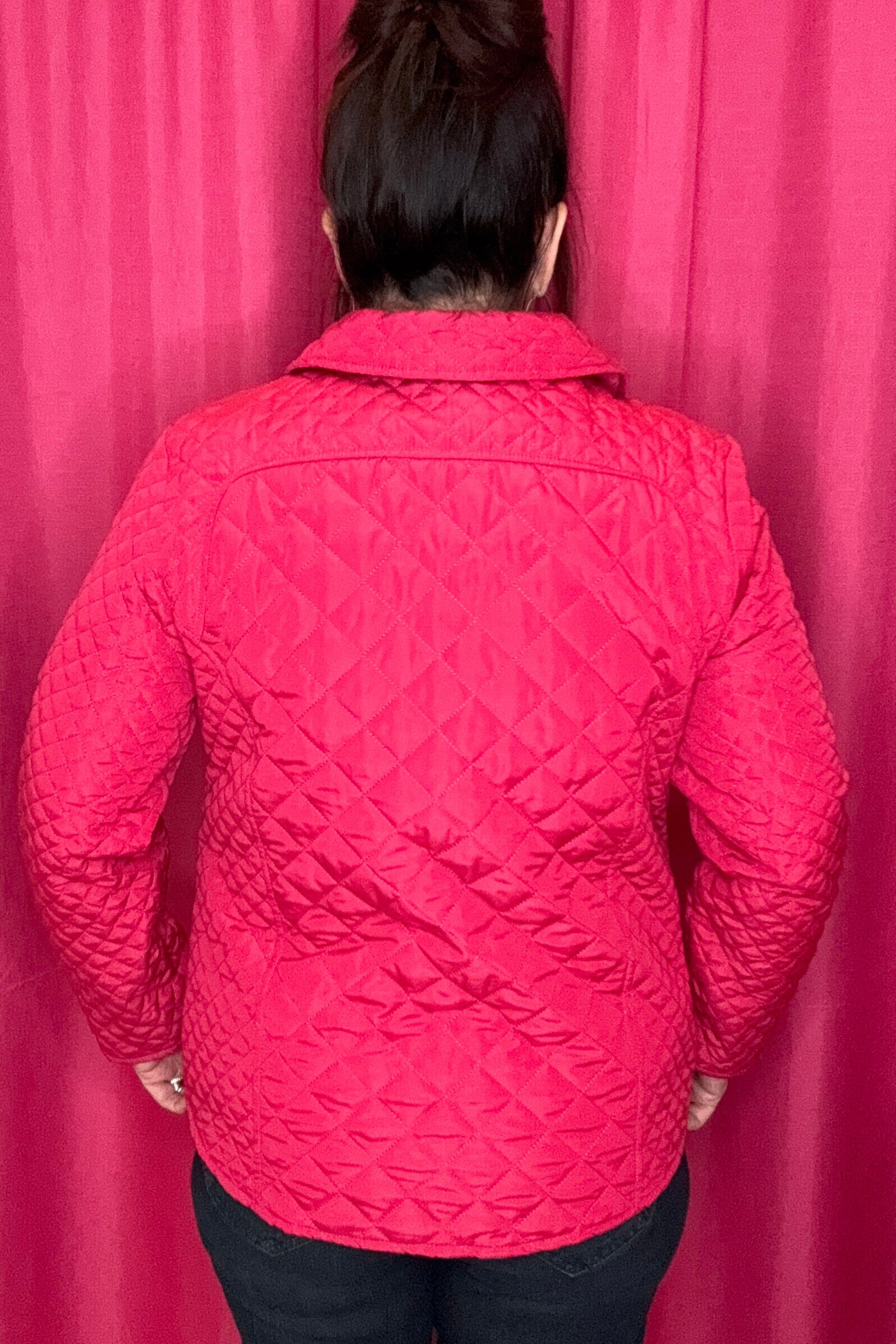 Quilted Zip Up Long Sleeve Jacket JACKET SOUTHERN LADY 