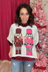 Short Sleeve Cropped All Over Sequin Top with Nutcrackers JRTOP CASUAL TOP SIMPLY SOUTHERN 