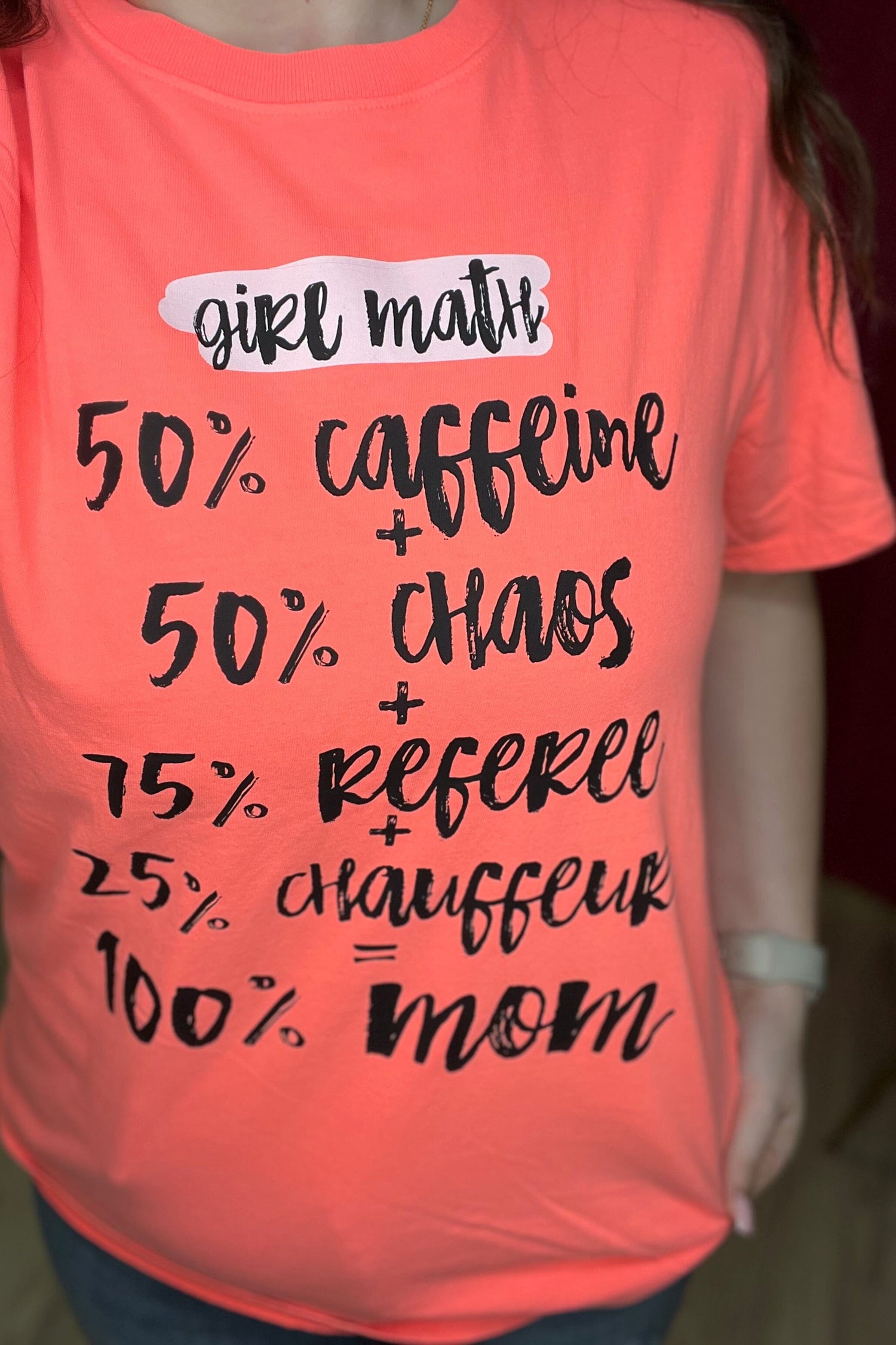 Girl Math T-Shirt MISSY BASIC KNIT NEWVINTAGE 