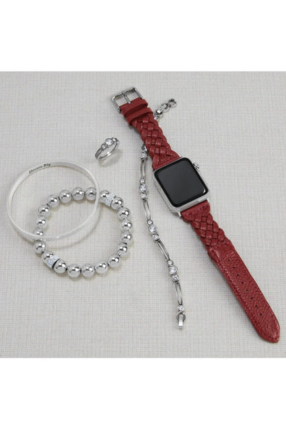 Chili Pepper Sutton Braided Leather Watch Band BWATCHES Brighton Collectables 