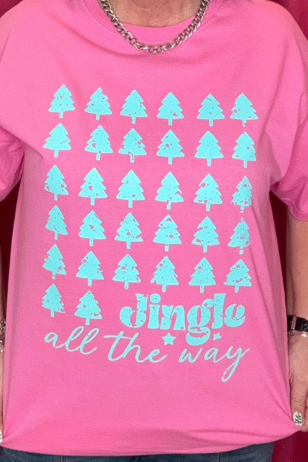 Jingle all the Way T-Shirt MISSY BASIC KNIT FOX AND OWL 