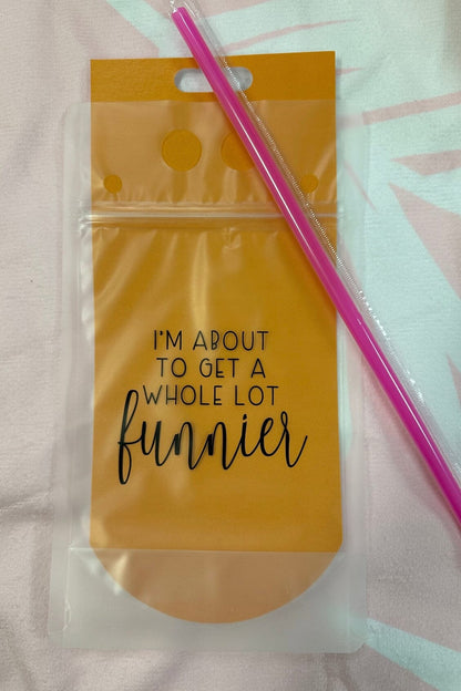 Drink Pouch With Straw GIFT/OTHER Drink Pouch Party FUNNIER 