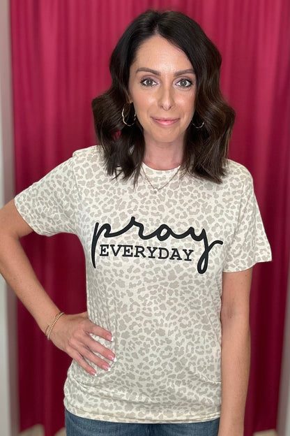 Pray Everyday Tee MISSY BASIC KNIT K Lane&