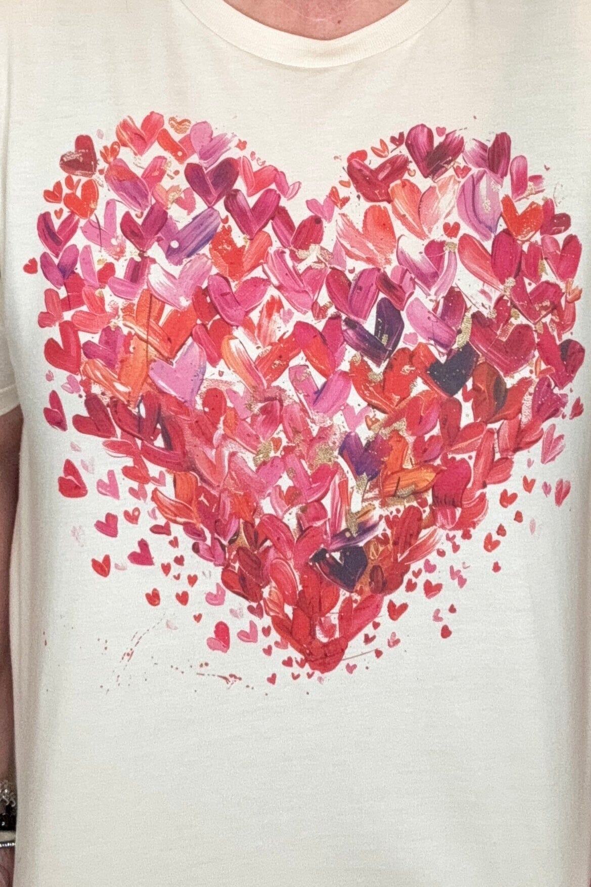 Paint Brush Heart Graphic Tee MISSY BASIC KNIT K Lane&