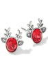 Reindeer Glitz Red Mini Post Earrings BJEWELRY Brighton Collectables 