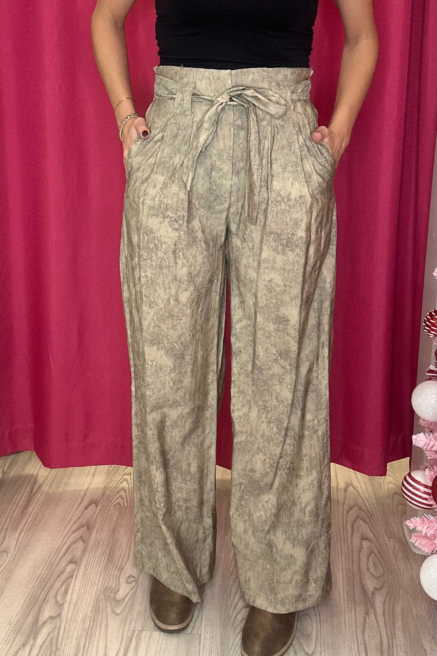 High Waist Wide Leg Snake Skin Pant BOTTOMS GLAM 