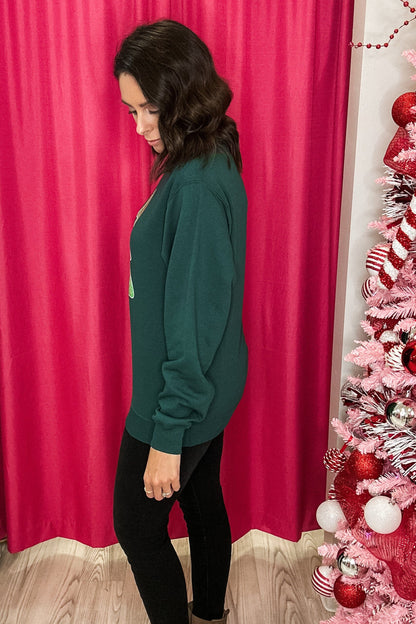 Glitter Tree Sweatshirt MISSY BASIC KNIT K Lane&