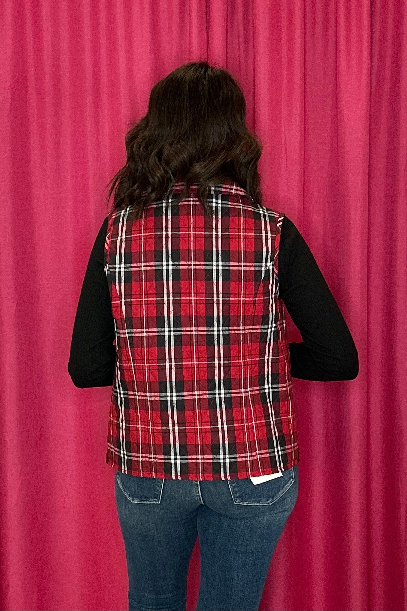 Zip Up Plaid Vest OUTFIT COMPLETER SOUTHERN LADY 