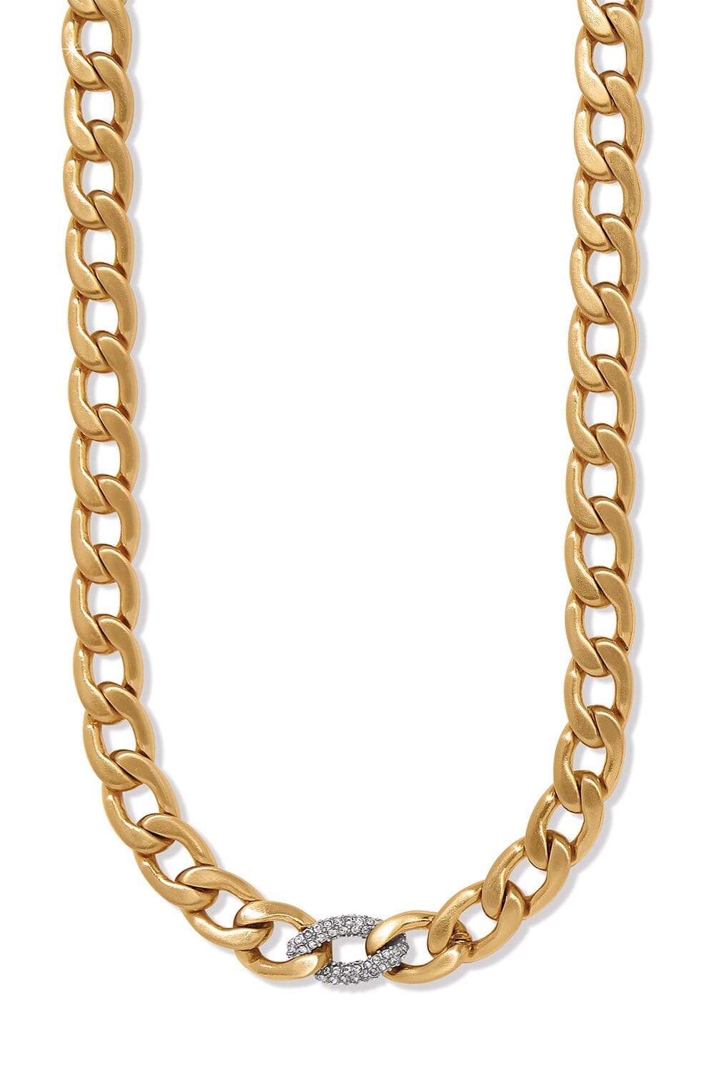 Cleo Pave Link Gold Necklace BETTERBRANDJEWELRY Brighton Collectables 