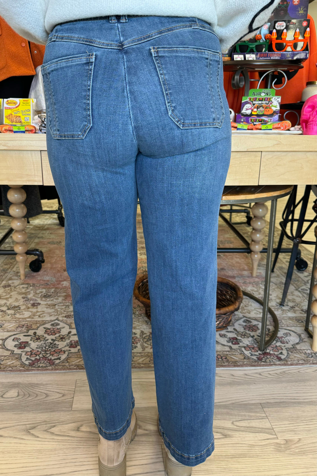 &quot;Ab&quot;solution Skyrise Center Front Seam Wide Leg Jeans JEANS DEMOCRACY 