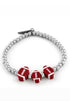 Silver Football Bracelet Extended JEWELRY ERIMISH 