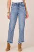 "Ab"solution High Rise Ankle Length Straight Leg Jeans with Fray Hem JEANS DEMOCRACY 