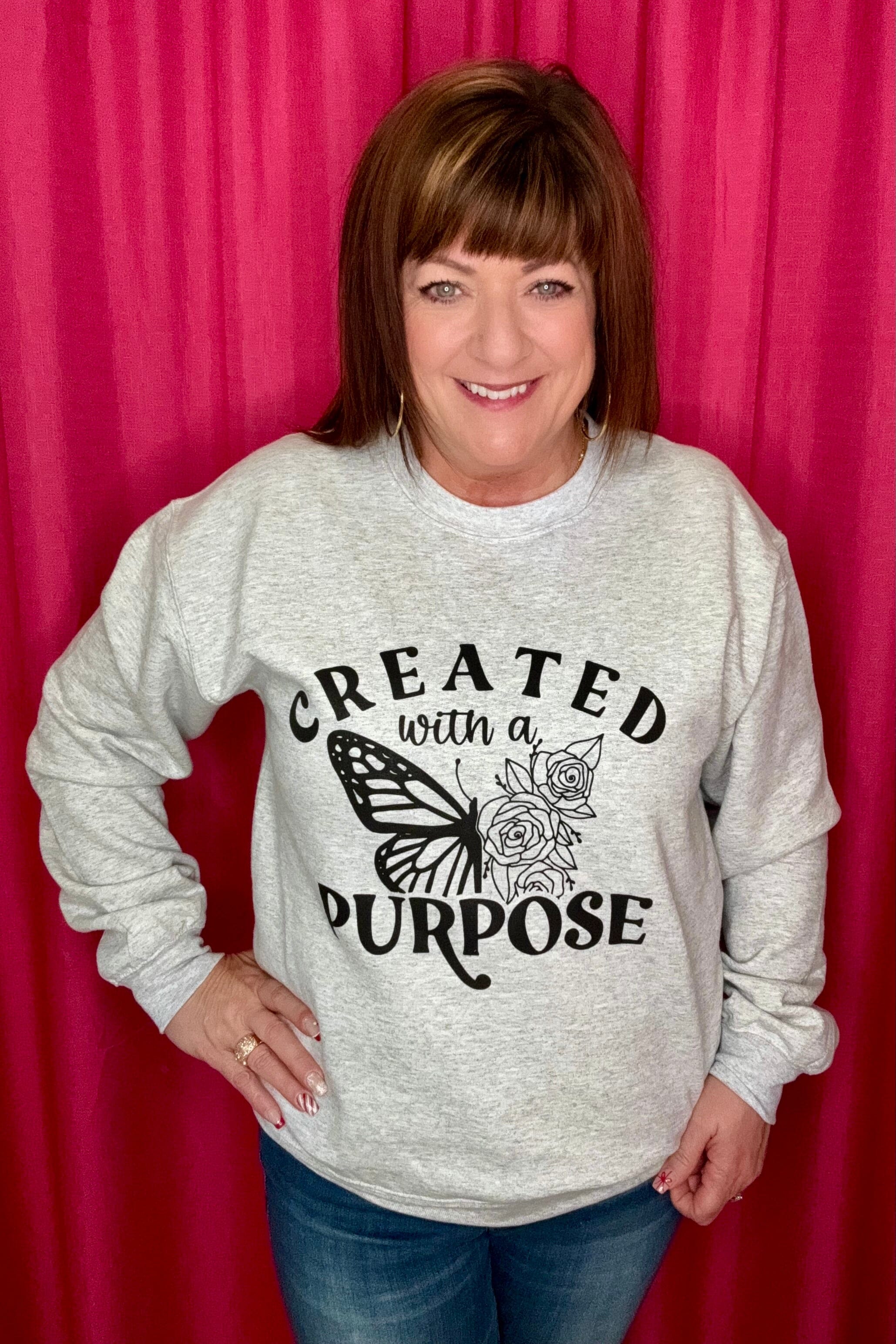 Created with a Purpose Sweatshirt MISSY BASIC KNIT K Lane&