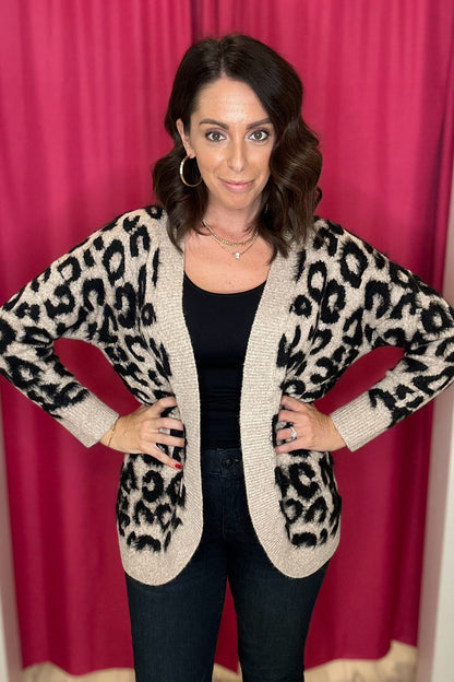 Long Sleeve Animal Print Cardigan OUTFIT COMPLETER DREAMERS 