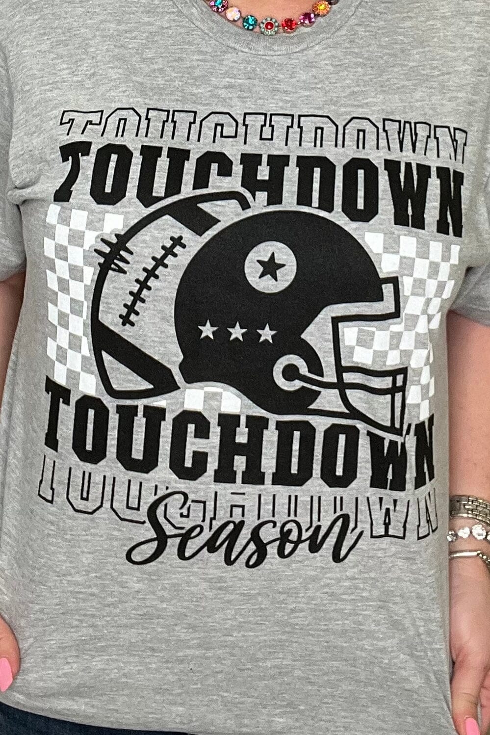 Touchdown Season T-Shirt MISSY BASIC KNIT P&amp;PD 