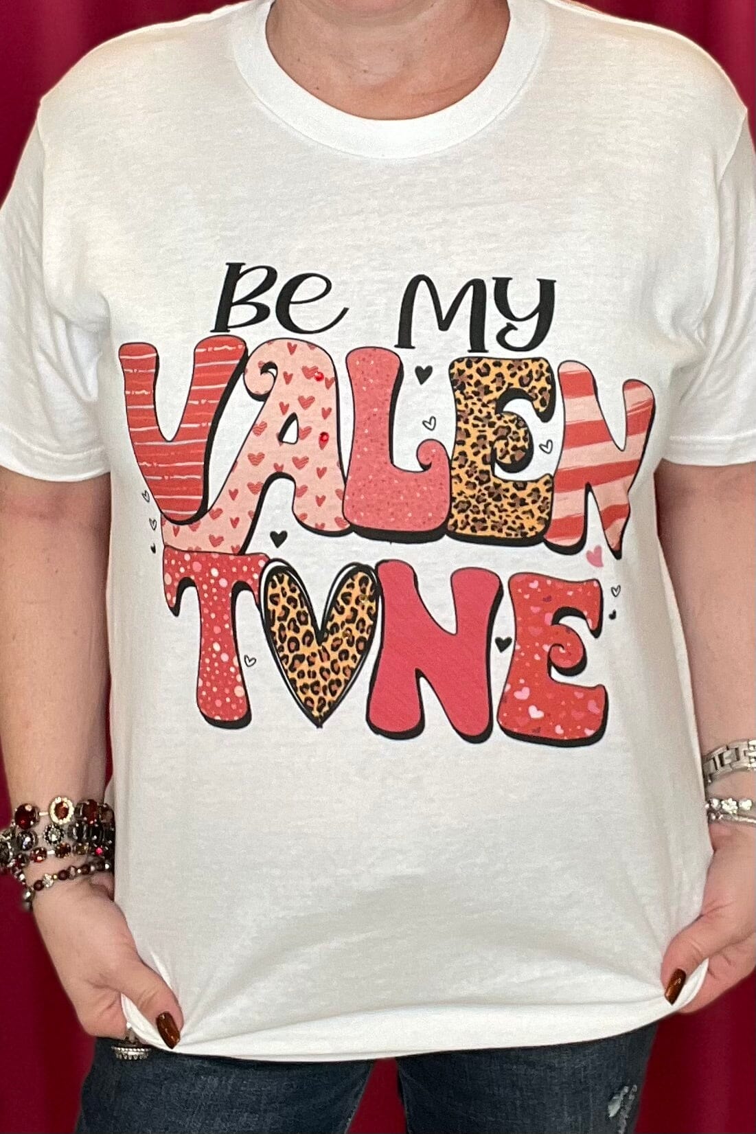 Sparkle Be My Valentine Graphic Tee MISSY BASIC KNIT K Lane&