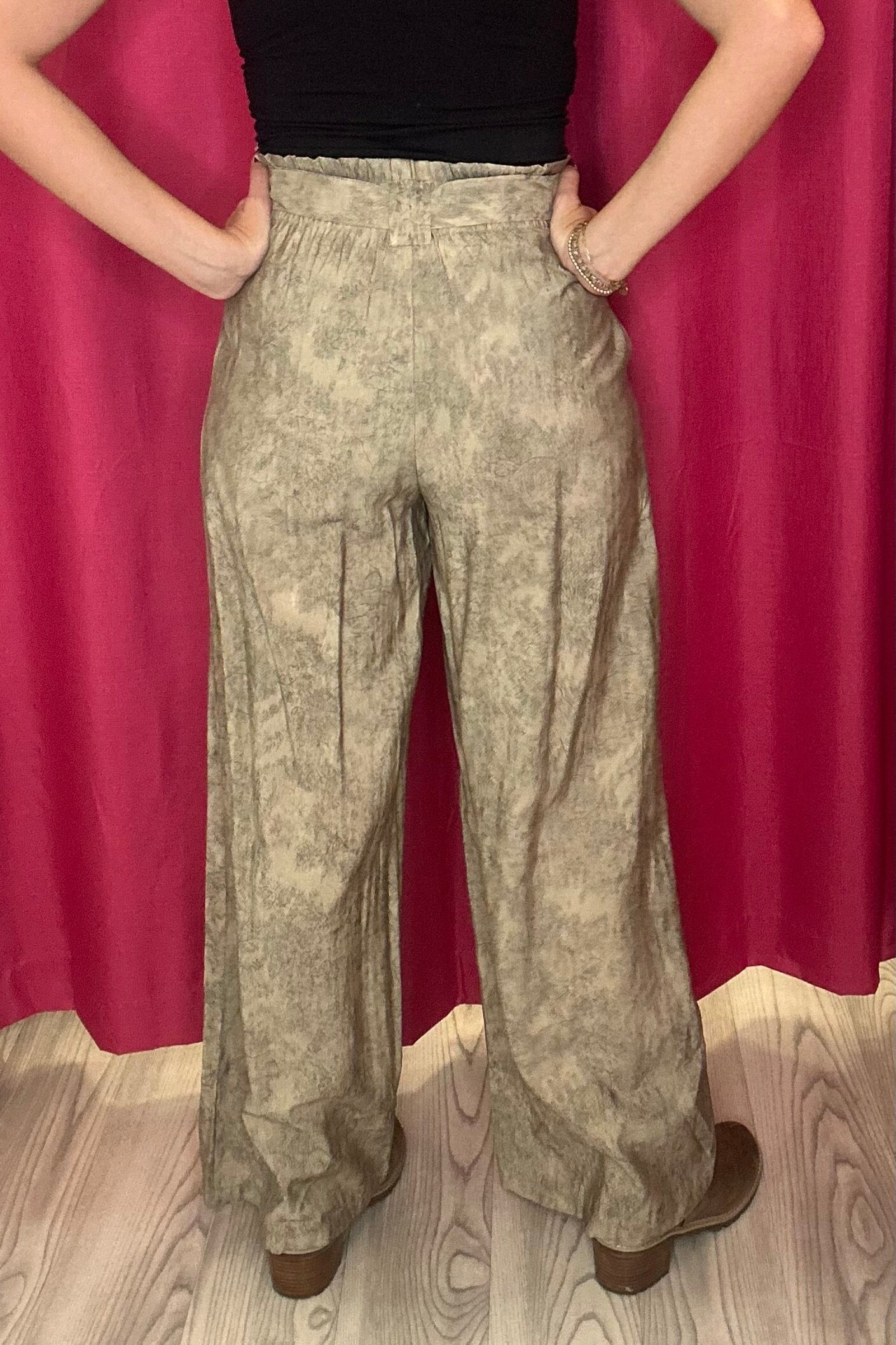 High Waist Wide Leg Snake Skin Pant BOTTOMS GLAM 