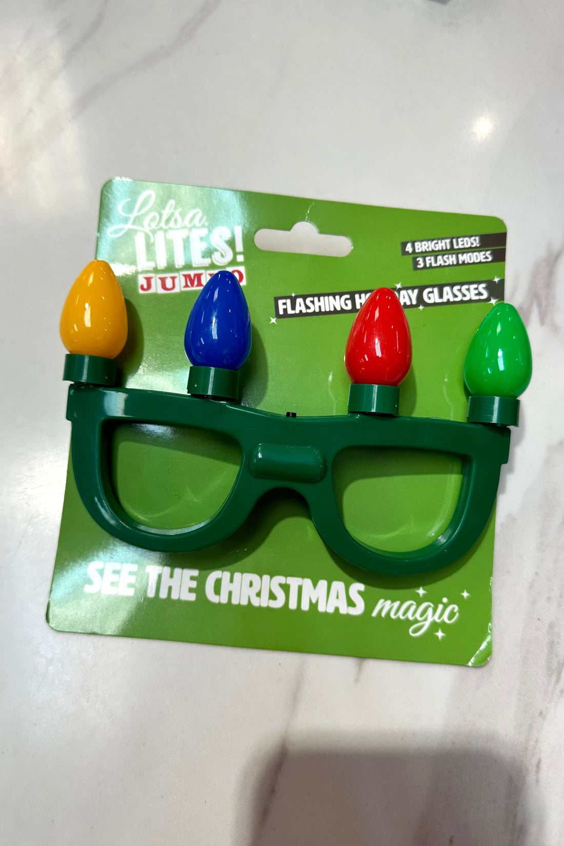 Lotsa Lites Jumbo Flashing Holiday Glasses GIFT/OTHER DMMERCHANDISING 