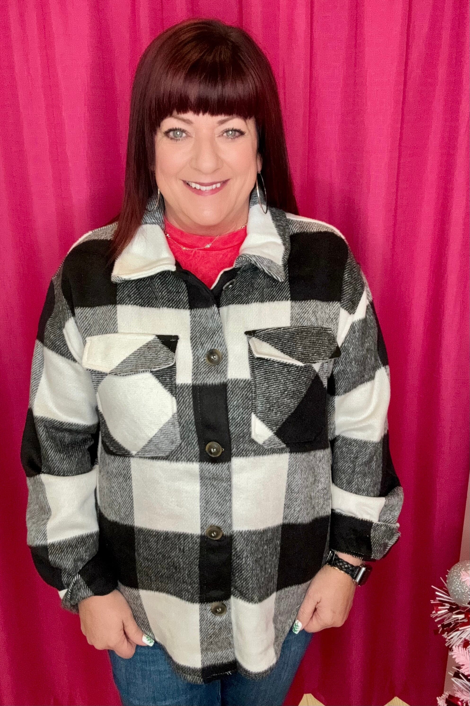 Flannel Shacket JACKET LOVE TREE 