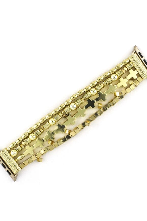 Gold Cross Watch Band JEWELRY ERIMISH 