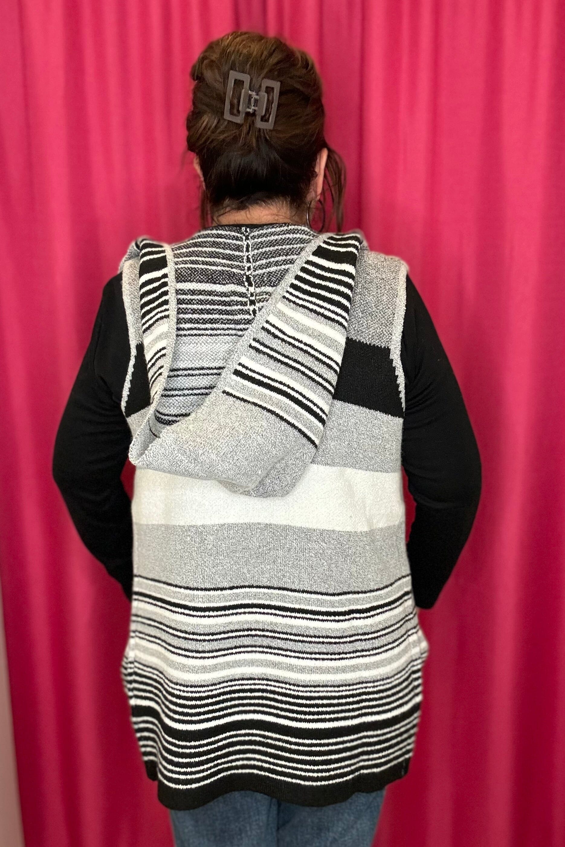 Striped Vest with Hood OUTFIT COMPLETER SOUTHERN LADY 