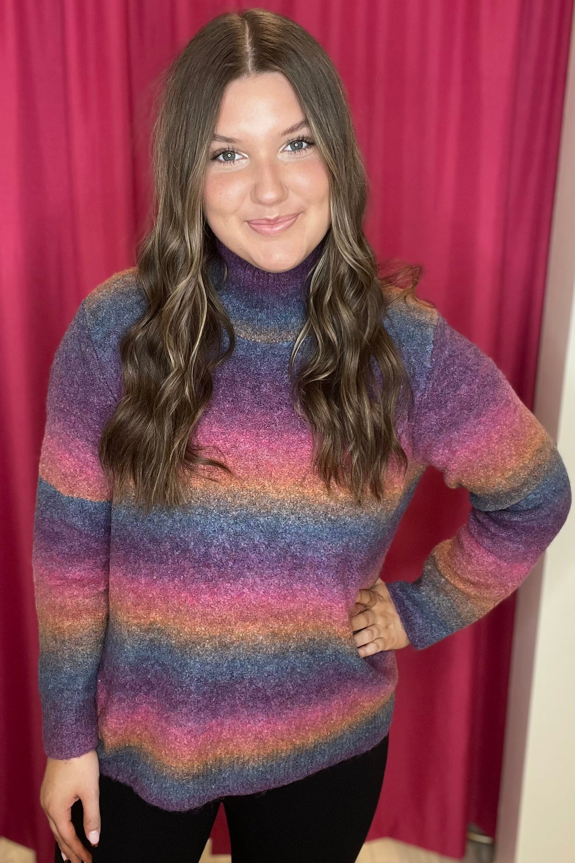 Rachel Fuzzy Ombre Sweater SWEATER CoCo + Carmen 