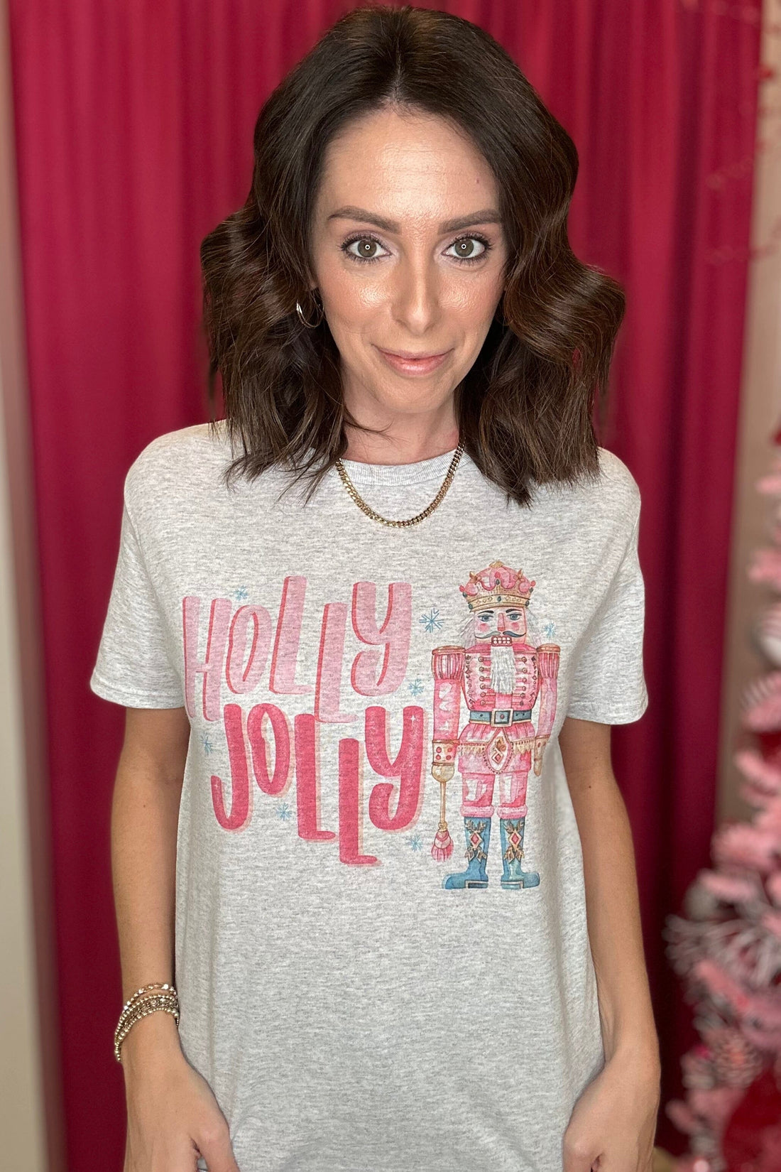 Holly Jolly Nutcracker T-Shirt MISSY BASIC KNIT 1/2PENNYBOU 