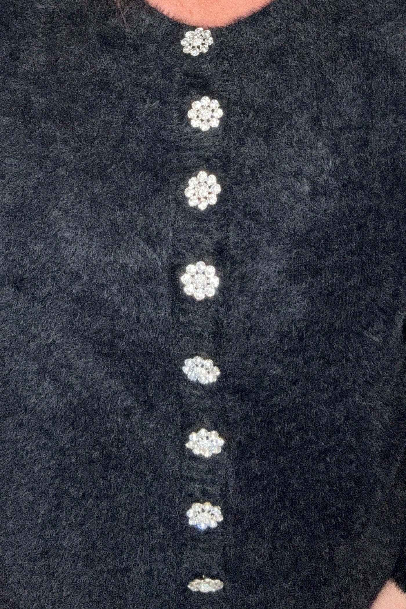 Sweater Cardigan with Fancy Sparkle Buttons OUTFIT COMPLETER TRIBAL 