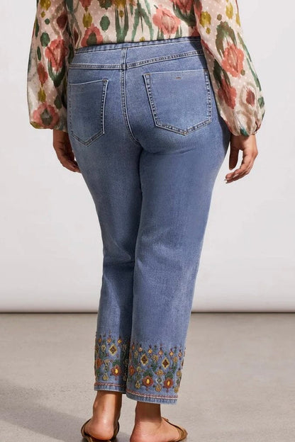 Audrey Pull On Beaded Ankle JEANS Tribal 