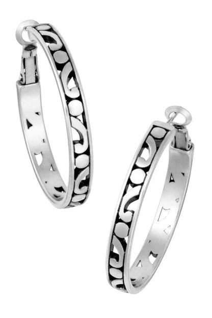 Medium Silver Contempo Hoop Earrings BJEWELRY Brighton Collectables 