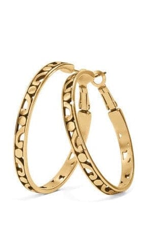 Large Gold Contempo Hoop Earrings BJEWELRY Brighton Collectables 