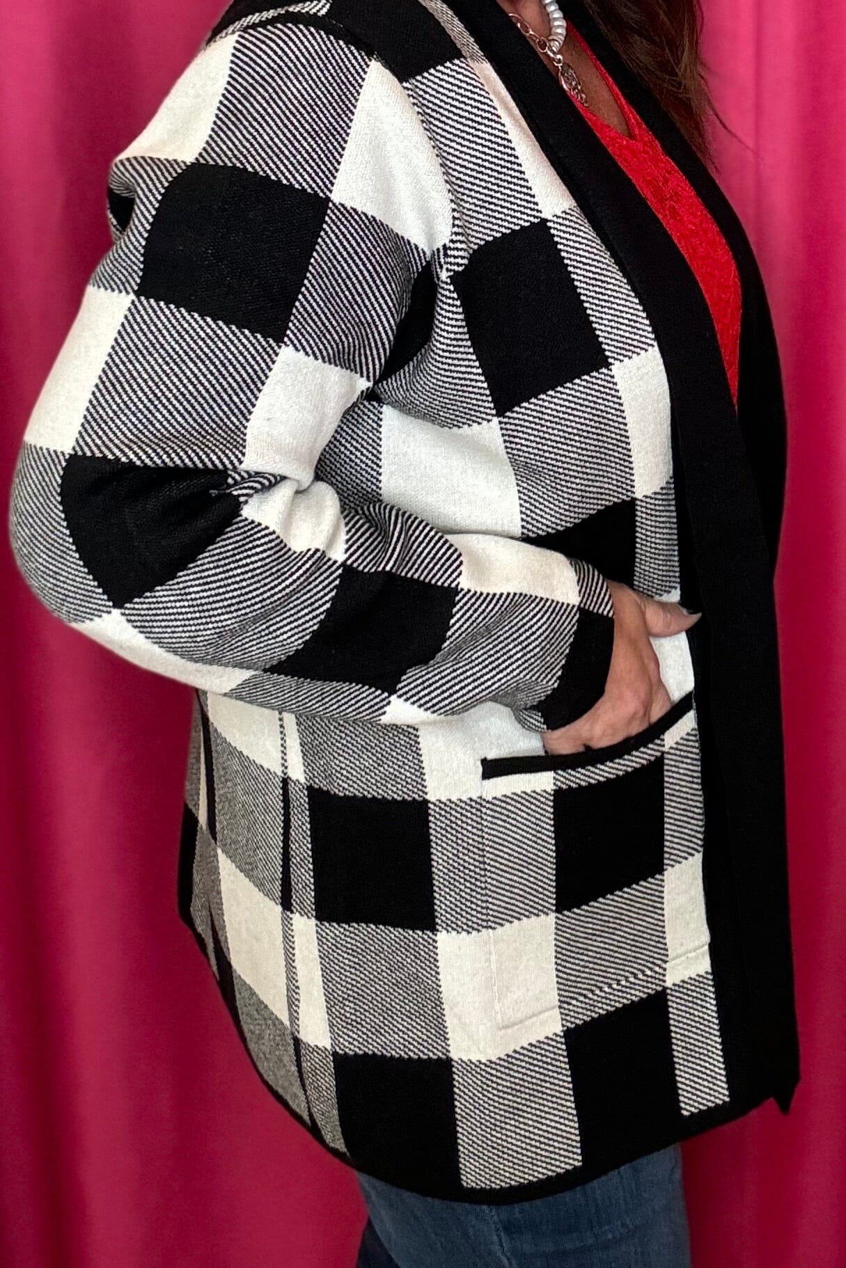 Checkered Plaid Cardigan OUTFIT COMPLETER SOUTHERN LADY 