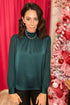 Long Sleeve Mock Neck Silk Shirt MISSY TOP SPECIAL ZAC & RACHEL 