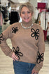 Knit Sweater with 3D Flower Detail SWEATER Charlie B 