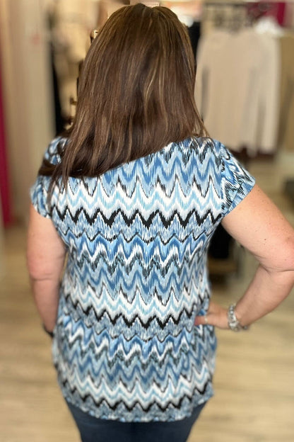Chevron Print Top MISSY TOP SPECIAL SOUTHERN LADY 