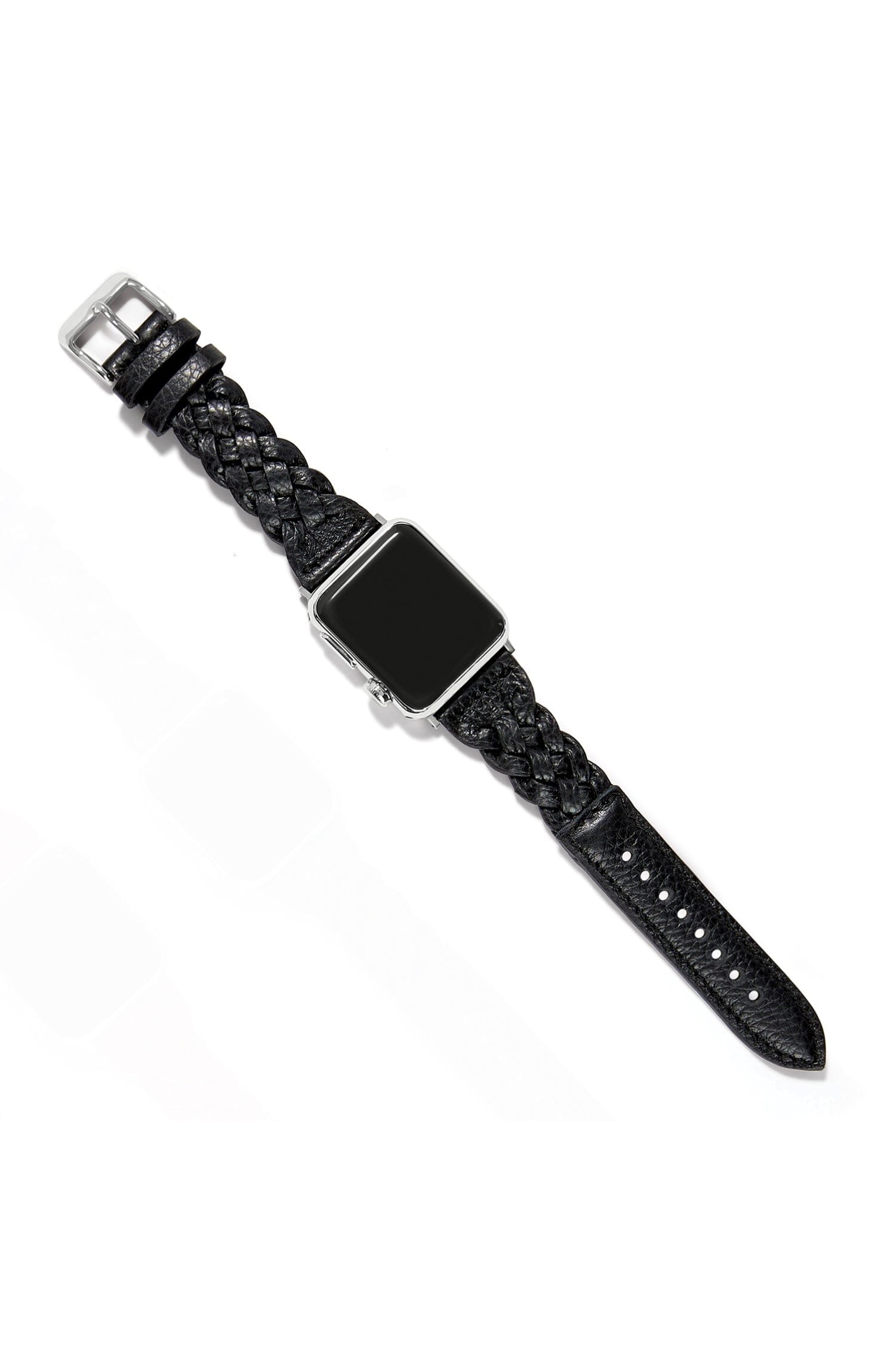 Black Sutton Braided Leather Apple Watch Band BWATCHES Brighton Collectables 