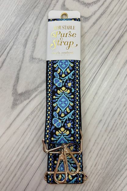 Adjustable Purse Guitar Strap HANDBAGS SIMPLY SOUTHERN BLUEFLORAL 