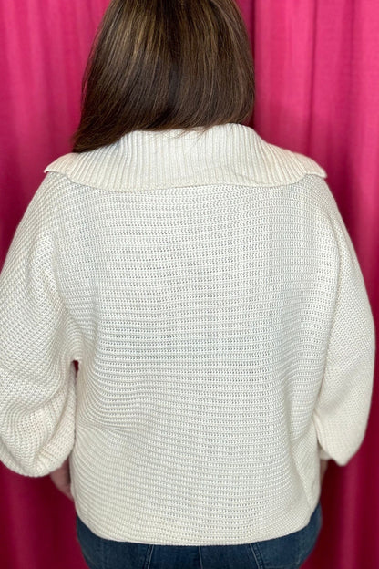 Long Sleeve Collared Pumpkin Sweater JRTOP CASUAL TOP SHE&amp;SKY 