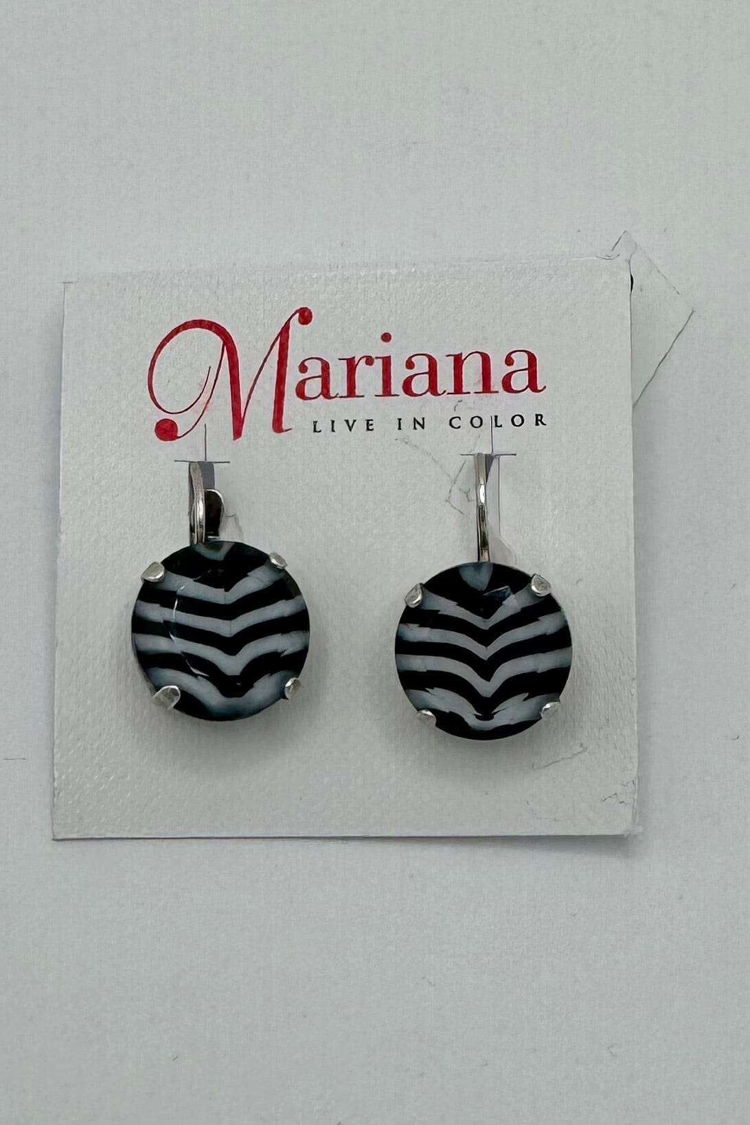 Extra Luxurious Single Stone Leverback Earring in &quot;Zebra&quot; BETTERBRANDJEWELRY Mariana 