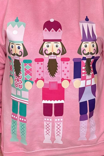 Nutcracker Trio Washed Sweatshirt MISSY BASIC KNIT K Lane&