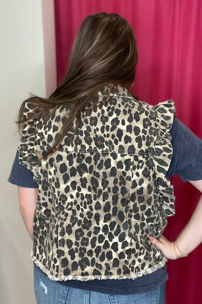 Ruffle Leopard Vest OUTFIT COMPLETER BIBI 