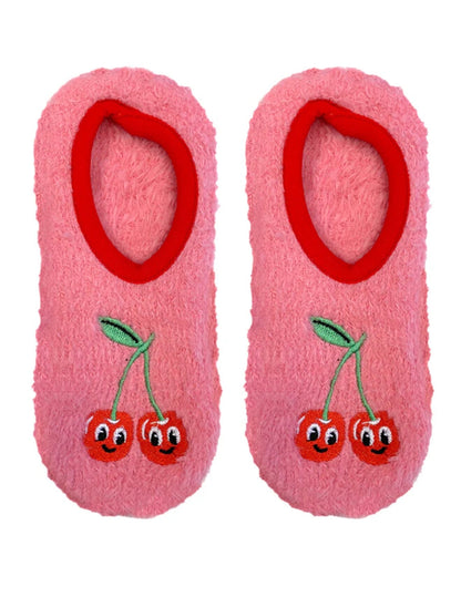 Fuzzy Cherry Slipper Socks GIFT/OTHER LIVINGROYAL 