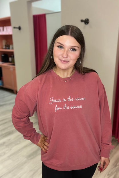 Jesus is the Reason Sweatshirt MISSY BASIC KNIT K Lane&