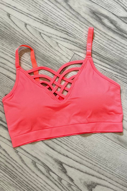 Cage Bras UNDER ZENANA NEONPEACH S/M 