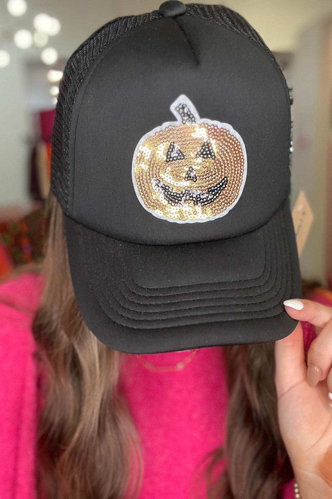 Sparkle Pumpkin Sequin Tucker Hat SCARF/HAT/WINTERGOODS K Lane&